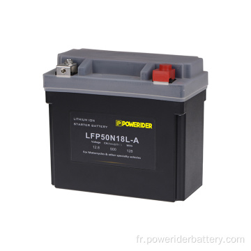 12.8V 12Ah 12Ah Y50-N18L-A Batterie de démarrage de motocyclettes au lithium-ion